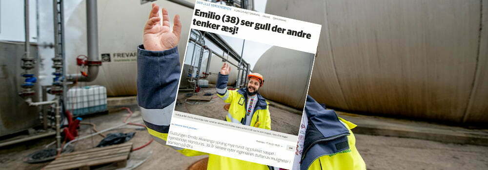 Fredrikstad Blad skriver "Emilio (38) ser gull der andre tenker æsj!" 17.04.22 - Frevar KF