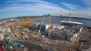 Oversiktsbilde som viser byggingen av renseanlegget FARA.